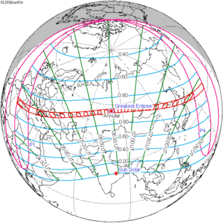 <span class="mw-page-title-main">Solar eclipse of June 1, 2030</span> Future annular solar eclipse