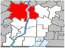 Location within Le Haut-Richelieu RCM