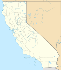 A dot marks the location of the Laguna Fire in the context of California (along the coast in Southern California.