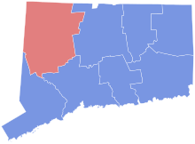 2010 United States Senate election in Connecticut results map by county.svg