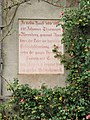 Erinnerungstafel am Aventinus-Turm in der Burg zu Burghausen