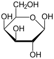 de: Struktur von beta-D-Galactopyranose (Haworth-Schreibweise); en: Structure of beta-D-galactopyranose (Haworth projection)