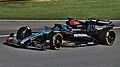 George Russell driving the Mercedes-AMG F1 W15 E Performance at the 2024 Austrian Grand Prix.