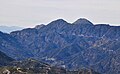 Southeast aspect of Mount Lawlor (center) with Strawberry Peak (behind, right) viewed from Monrovia Peak