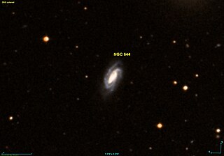 <span class="mw-page-title-main">NGC 644</span> Barred spiral galaxy in the constellation of Phoenix