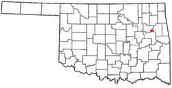 Location of Okay, Oklahoma