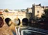 Palladian Pulteney Bridge and the weir at Bath