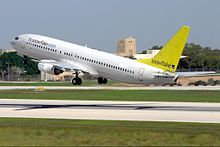 Boeing 737-800 at Malta International Airport Snowflake 737-800 LN-RPN.jpg