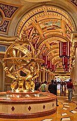 This grand gallery connects the reception area and the casino.