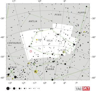 <span class="mw-page-title-main">V382 Velorum</span> 1999 Nova seen in the constellation Vela