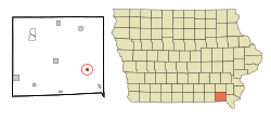 Location of Bonaparte, Iowa