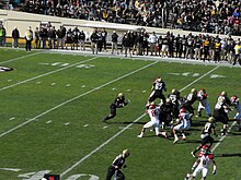 Stacy carrying the ball in a game against the Arkansas Razorbacks in 2011 Vandy Ark (1).JPG