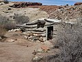 A 1907 root cellar is adjacent to the cabin