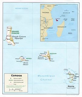 Comoro Islands Archipelago in the Indian Ocean, off the coast of Africa