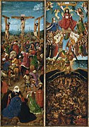 Jan van Eyck, Crucifixion and Last Judgement diptych, حوالى 1430–1440