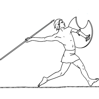 <span class="mw-page-title-main">Javelin</span> Type of light spear designed to be thrown by hand