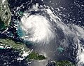 Tropical Storm Katrina over the Bahamas and east of Florida, 24 August 2005