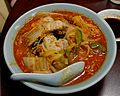 Kimchi ramen served in a Japanese restaurant