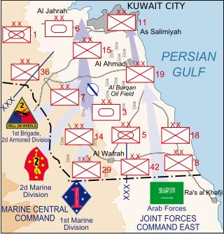 <span class="mw-page-title-main">Battle of Kuwait International Airport</span> Tank battle during the First Gulf War