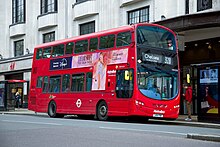 Metroline Volvo B5LH on route 328 at High Street Kensington tube station in April 2024 LK14FBX-VWH2020-328-20240417-171551.jpg