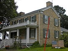 The Henderson Lewelling House on West Main St., was a station on the Underground Railroad and is listed on the National Register of Historic Places. Lewelling Salem IA.JPG