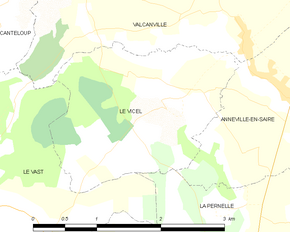 Poziția localității Le Vicel