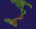 Map of the 1908 Earthquake