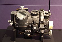 The Norden bombsight at the Computer History Museum in Mountain View, California. This example is only the bombsight itself; it does not include the associated autopilot that would normally connect to it on the bottom. Norden.JPG