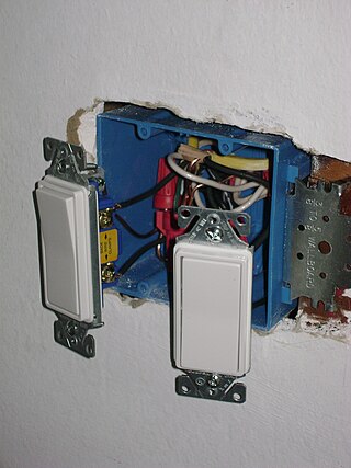 <span class="mw-page-title-main">Light switch</span> Type of switch in electrical wiring