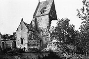 État de l'église en 1918.