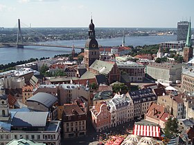 A view frae St. Peter's Kirk in Riga Auld Toun.