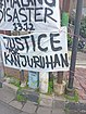 Spanduk ("Malang Disaster - Justice for Kanjuruhan") di Yogyakarta