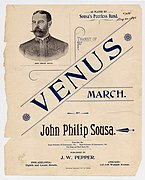 Music sheet of march "Transit of Venus"