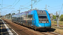 ZTER en livrée Pays de la Loire à quai en gare de Sablé.