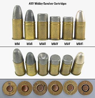 <span class="mw-page-title-main">.455 Webley</span> British handgun cartridge