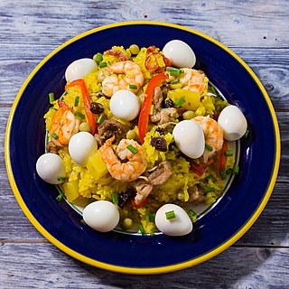 <span class="mw-page-title-main">Arroz a la valenciana</span> Latin American and Philippine rice dish