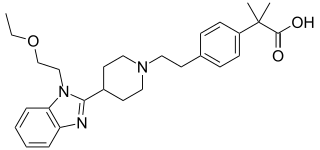 <span class="mw-page-title-main">Bilastine</span> Antihistamine medication