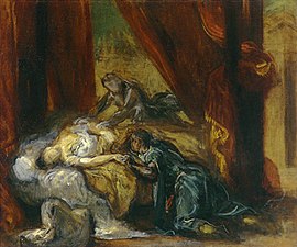 La muerte de Desdémona, 1858.