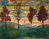 Four trees (Vier Bäume), 1917, Österreichische Galerie Belvedere, Vienna