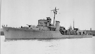 HMS <i>Zetland</i> (L59) Destroyer of the Royal Navy