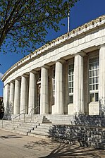 Colonnade at the Westerly Post Office.