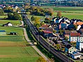 * Nomination Unterhaid railway line, aerial view. --Ermell 09:06, 31 October 2022 (UTC) * Promotion There are some strange artifacts in this image. Like those red bars over the door of the shed in the lower right quadrant of the picture --FlocciNivis 17:47, 31 October 2022 (UTC)  DoneThanks for the review.--Ermell 17:51, 1 November 2022 (UTC)  Support That's good quality now. --FlocciNivis 19:34, 1 November 2022 (UTC)