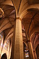 Arcs diagonals a les naus central i lateral de la Seu de Manresa, obra de Berenguer de Montagut, segle xiv.