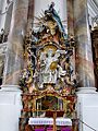 Seitenaltar, Fresko von Johannes Evangelist, Altar des Gregor der Große (F18), Basilika Ottobeuren