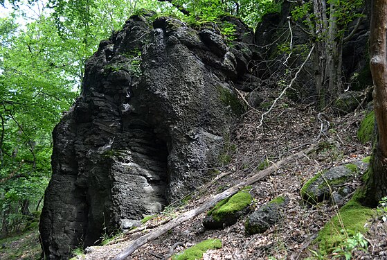 Significant natural monument Belina Rocks, part of the protected area Cerová vrchovina, Slovakia Photograph: User:Luppus