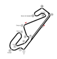 Traçado da Fórmula 1 (1995–2003) e de Motociclismo (1995–2016) 4.730 km