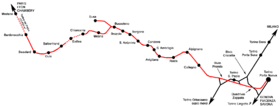 Voir la carte de la ligne.