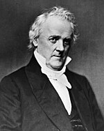 Black-and-white photographic portrait of James Buchanan