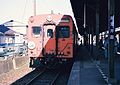 KiHa 35-196 at Takaoka Station in April 1987