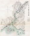 Японская карта реки Ялу и островов на ней